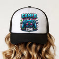 Kids Gamer Zone Trucker Cap | Gaming Snapback Hat | Video Game Mesh Baseball Cap for Boys & Girls | Adjustable Kids Cap