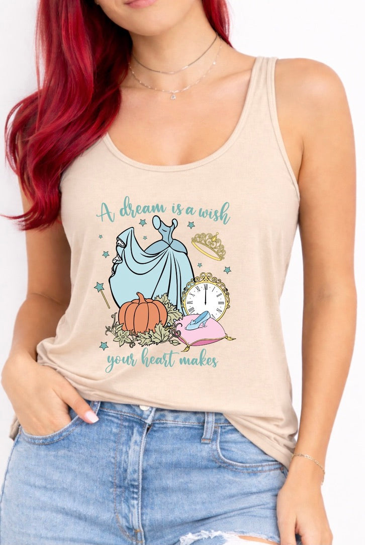 Dream Is A Wish Disney Vest Top, Disney Tank Top Women, Disney World Outfit, Disney Holiday Shirt,