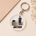 Personalised Nurse Keyring | Custom NHS Nurse Acrylic Keychain | Healthcare Worker Gift | Nursing Graduation Present | Name Keyring