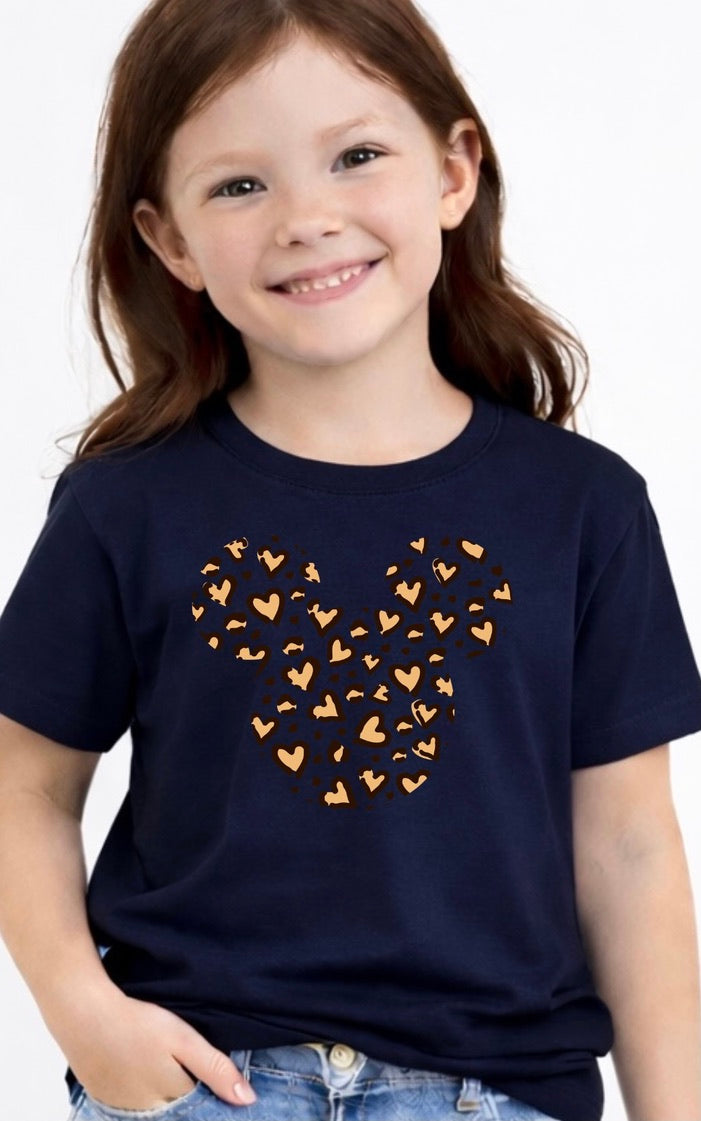 Leopard Print Micky Mouse Disney Kids T-Shirt | Disney Everyday Tee | Disney Outfit
