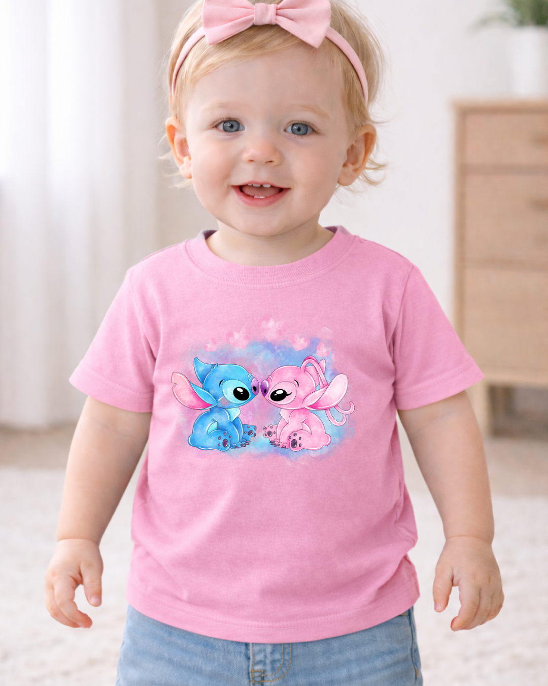 Stitch & Angel Disney Baby/Toddler T-Shirt | Disney Everyday Tee | Disney Outfit