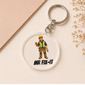 Mr Fix-It Keyring | Builder Gift | Construction Worker Acrylic Keyring | Tradesman Gift | Handyman Keychain | DIY Gift