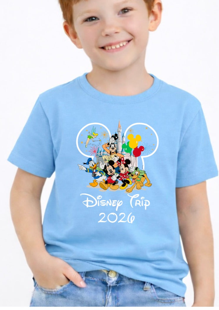 Mickey Mouse Disney Trip 2026 Disney Kids T-Shirt | Disney Everyday Tee | Disney Outfit