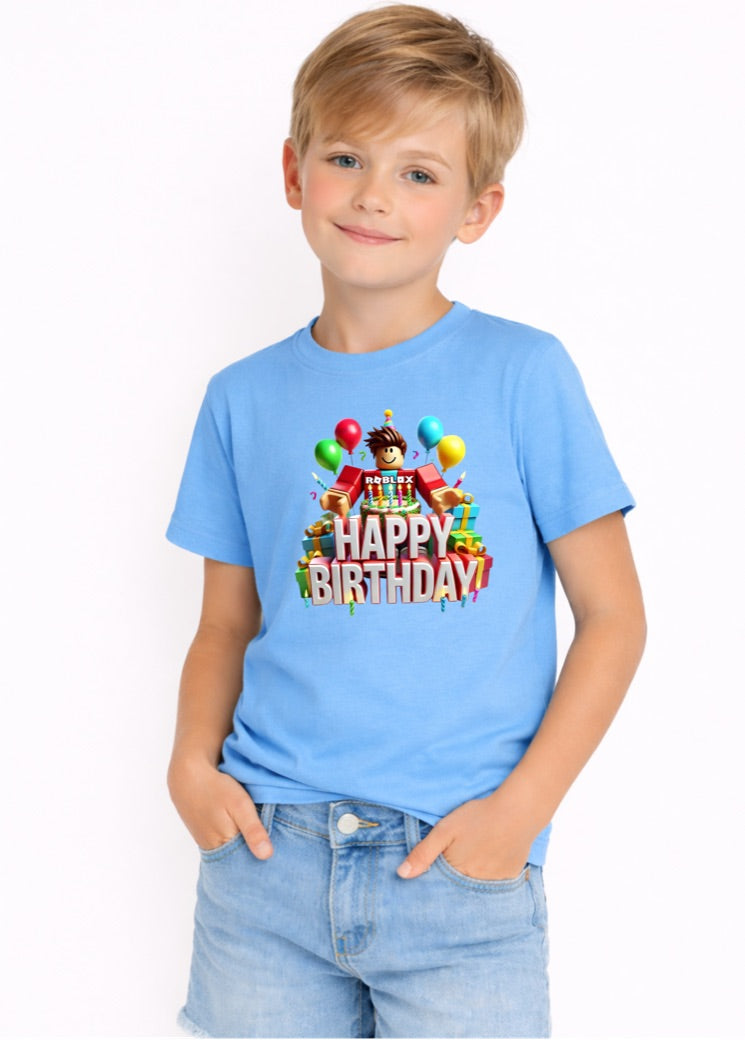 Kids Gamer Birthday T-Shirt – Happy Birthday Gaming Party Graphic Tee