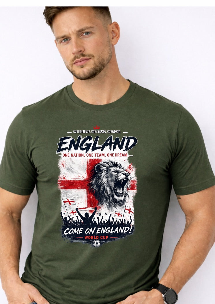 England Football T-Shirt – Three Lions Fan Tee | Unisex Supporter Shirt