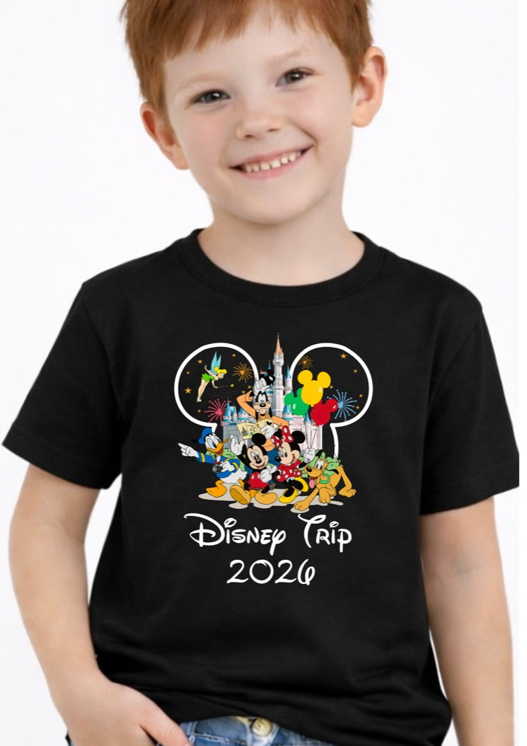 Mickey Mouse Disney Trip 2026 Disney Kids T-Shirt | Disney Everyday Tee | Disney Outfit