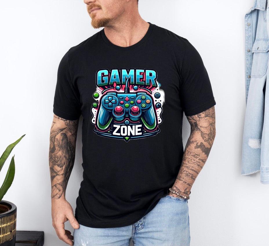 Gamer Zone Graphic T-Shirt – Video Game Controller Unisex Tee - Soft Cotton Gaming Shirt