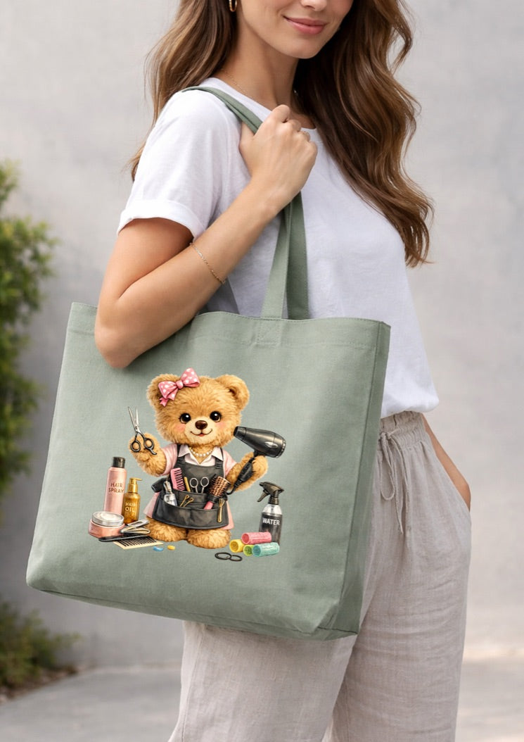 Hairdresser Teddy Bear Tote Bag