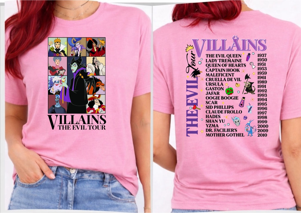 Villains The Evil Tour Disney t-shirt, Disney fashion, Disney clothes, Disney tops, Disney tee, Disney lover