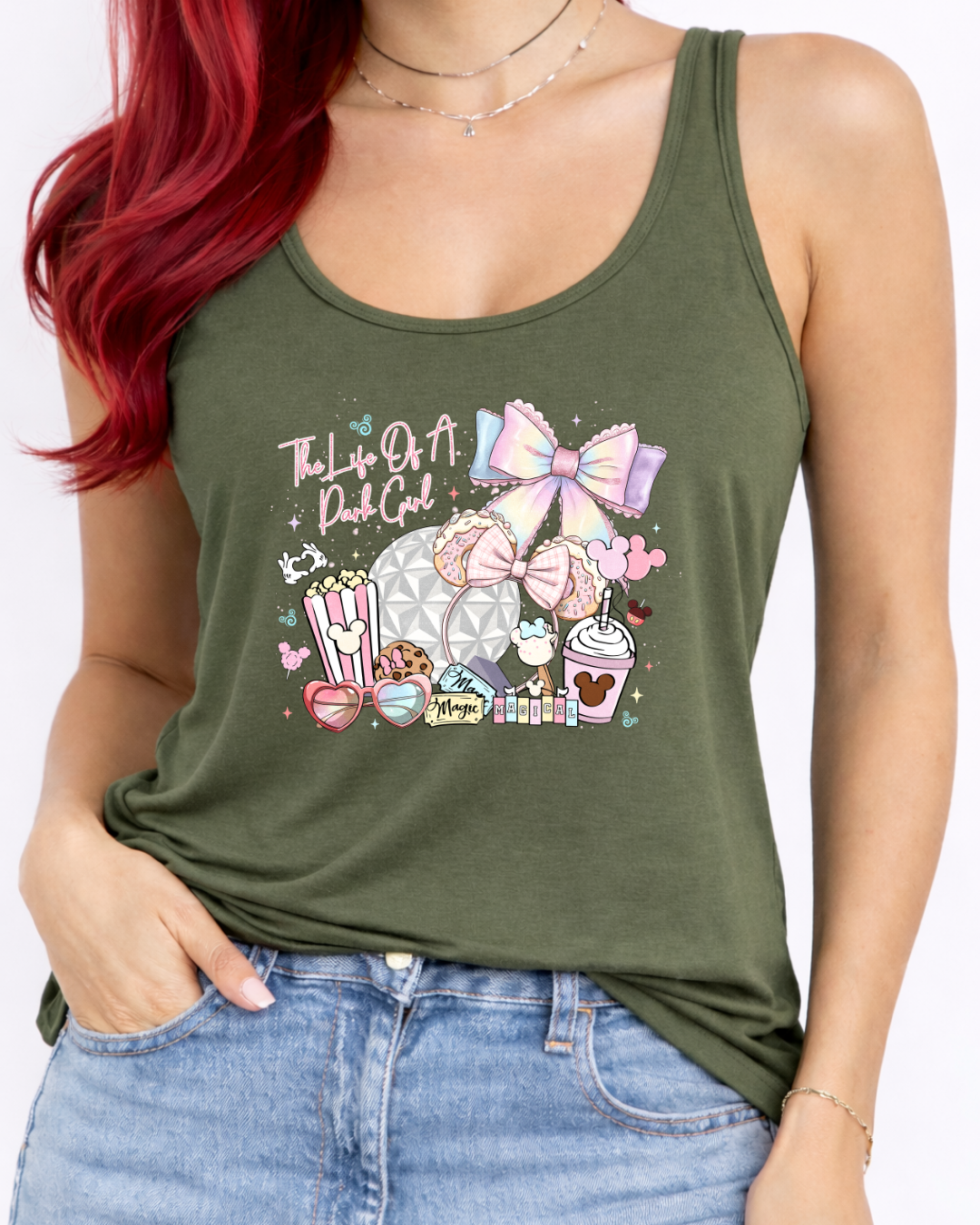 The Life Of A Park Girl Vest Top, Disney Tank Top Women, Disney World Outfit, Disney Holiday Shirt,