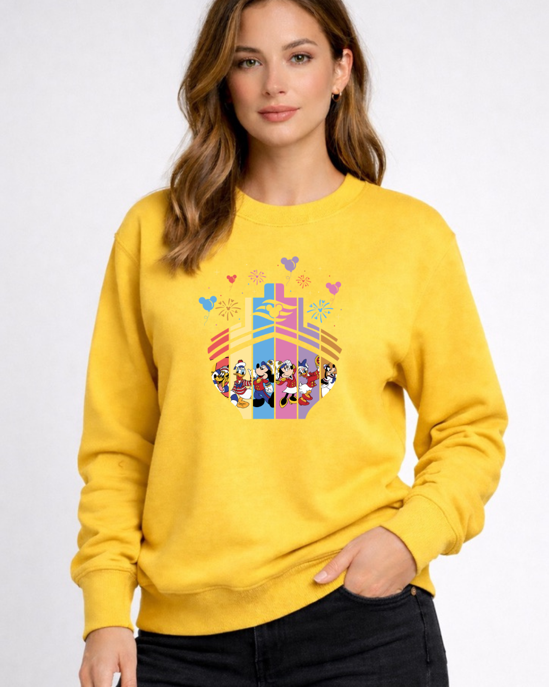 Disney Cruise Boat Disney Sweatshirt – Cozy Graphic Crewneck, Unisex Disney Style Jumper