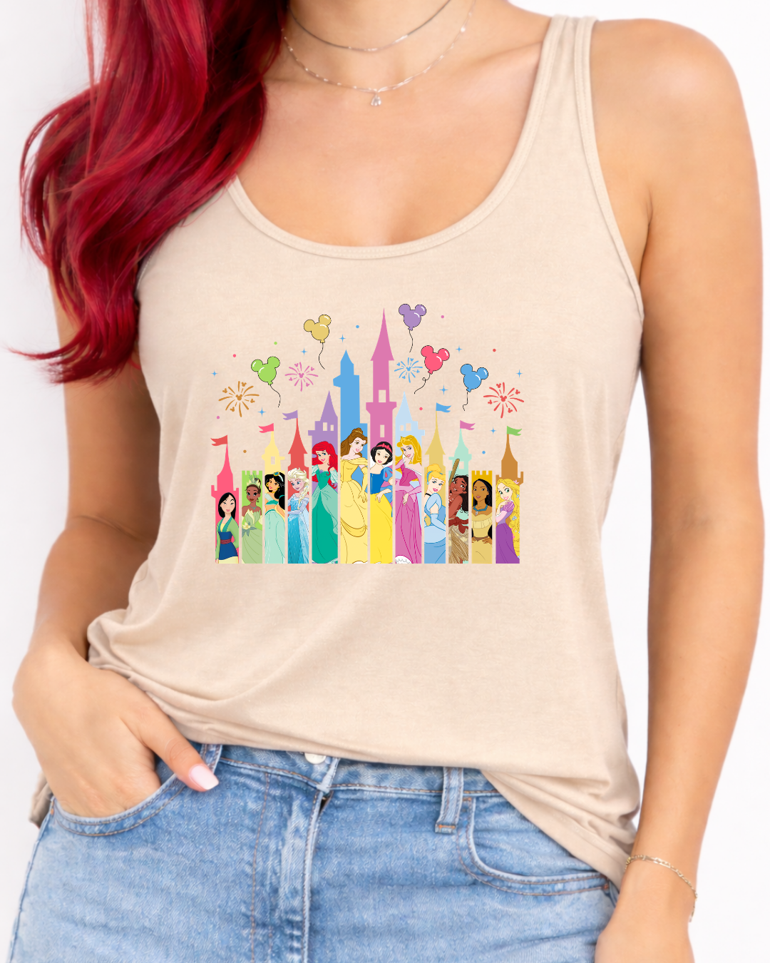 Princess Castle Disney Vest Top, Disney Tank Top Women, Disney World Outfit, Disney Holiday Shirt,