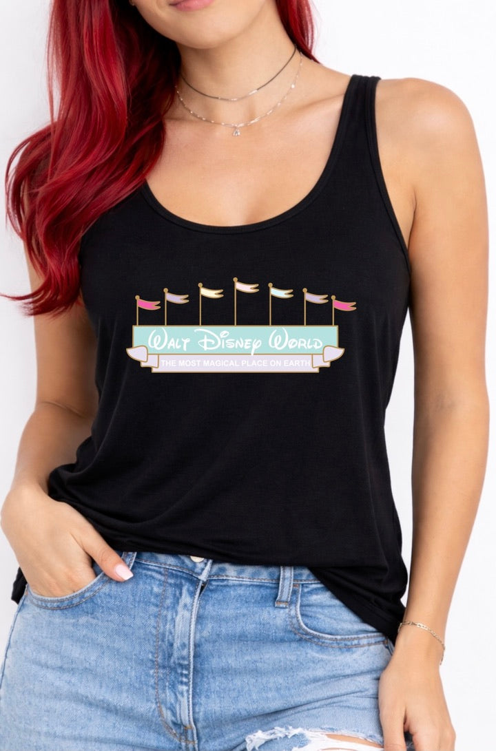 Walt Disney World Sign Disney Vest Top, Disney Tank Top Women, Disney World Outfit, Disney Holiday Shirt,