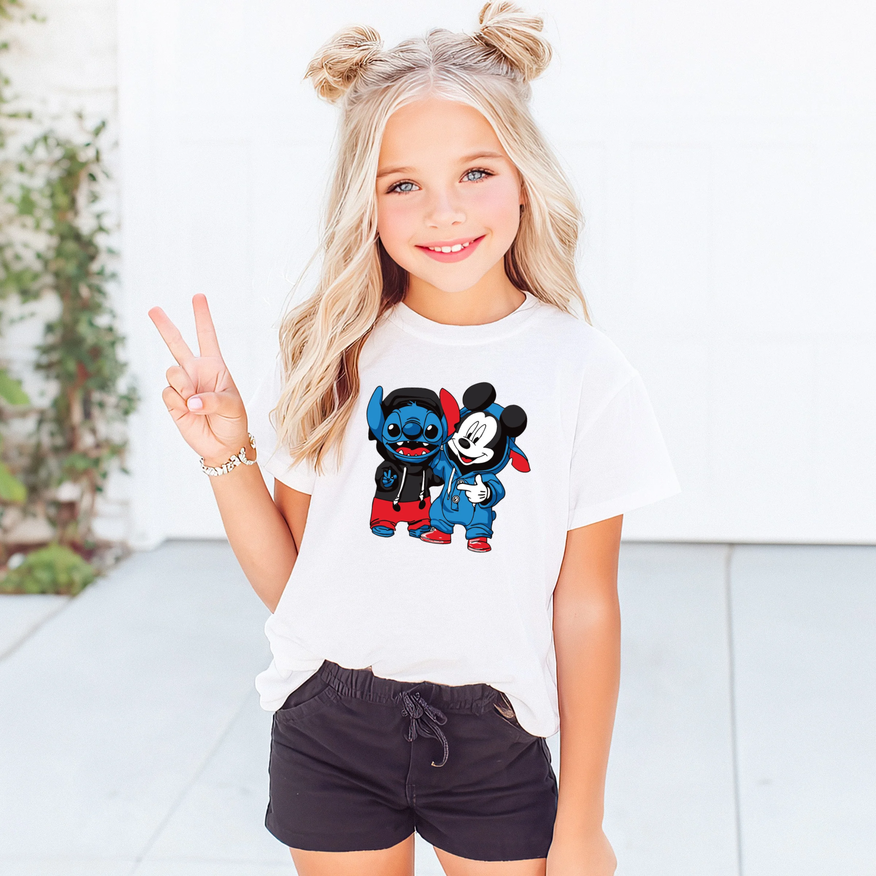 Mickey & Stitch Disney Kids T-Shirt | Disney Everyday Tee | Disney Outfit