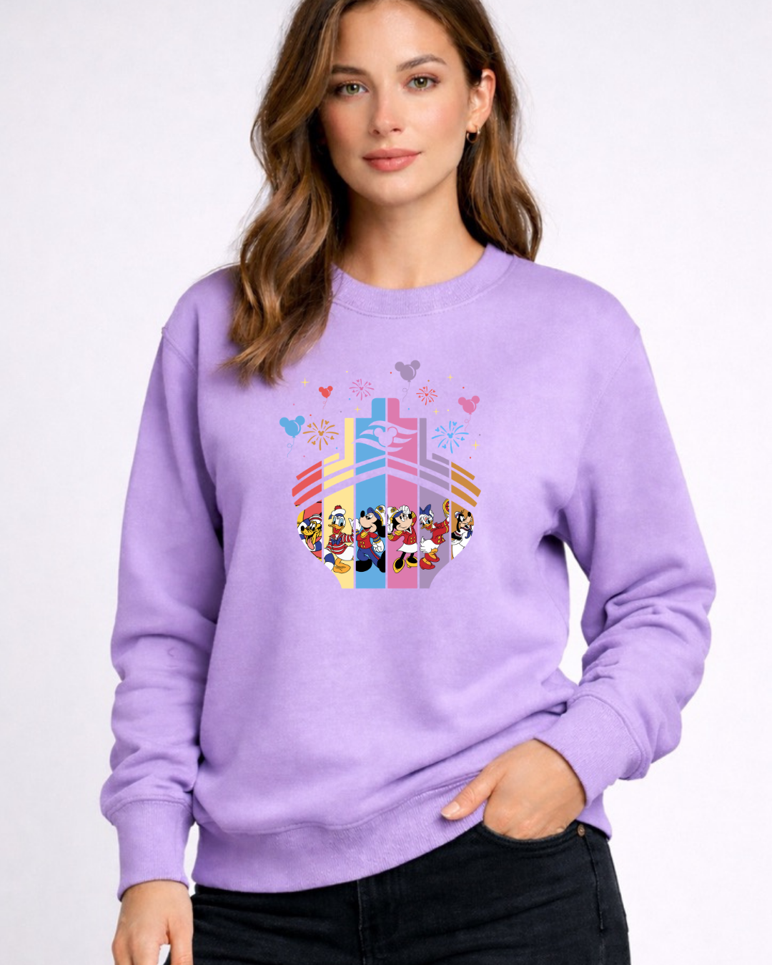 Disney Cruise Boat Disney Sweatshirt – Cozy Graphic Crewneck, Unisex Disney Style Jumper
