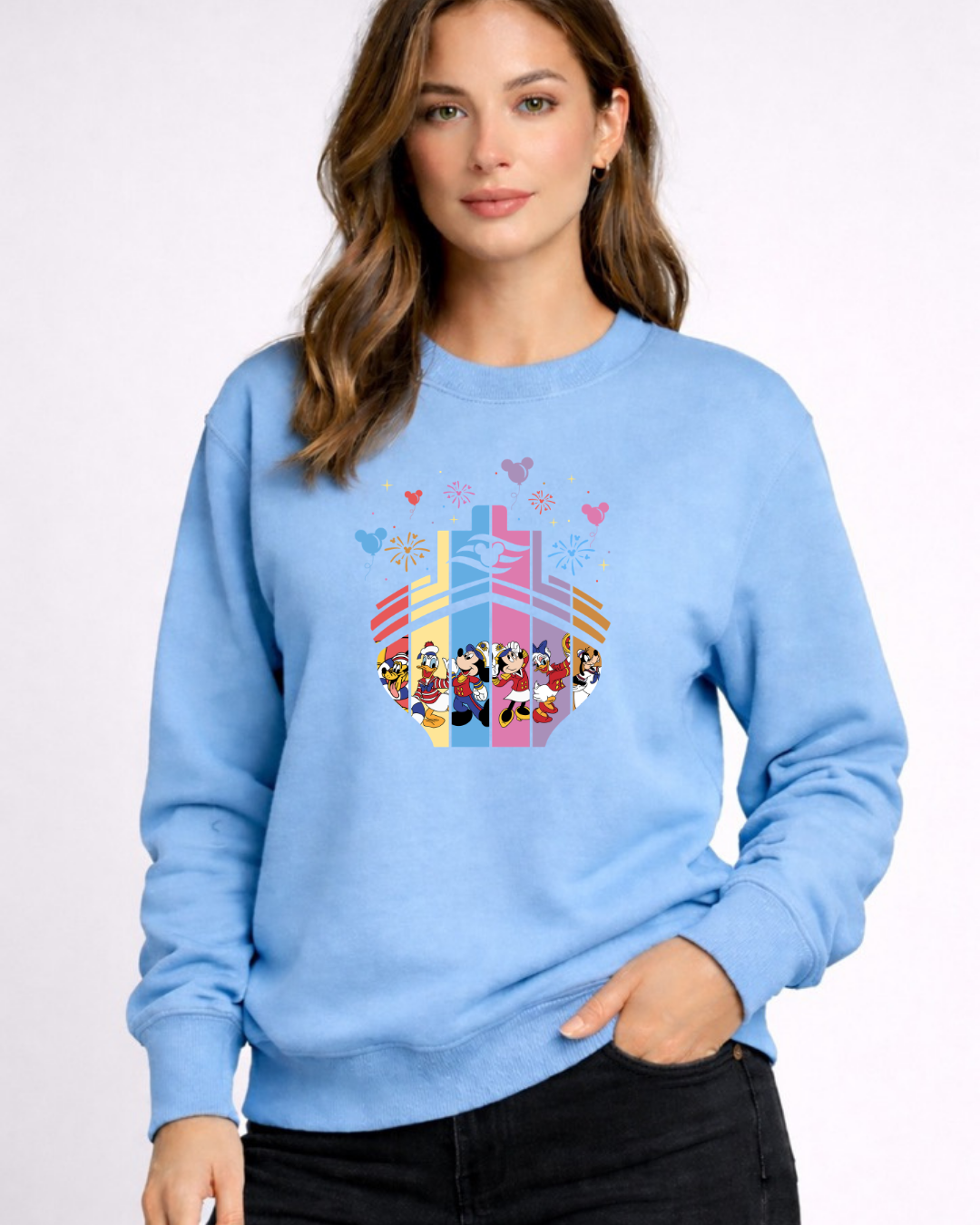 Disney Cruise Boat Disney Sweatshirt – Cozy Graphic Crewneck, Unisex Disney Style Jumper