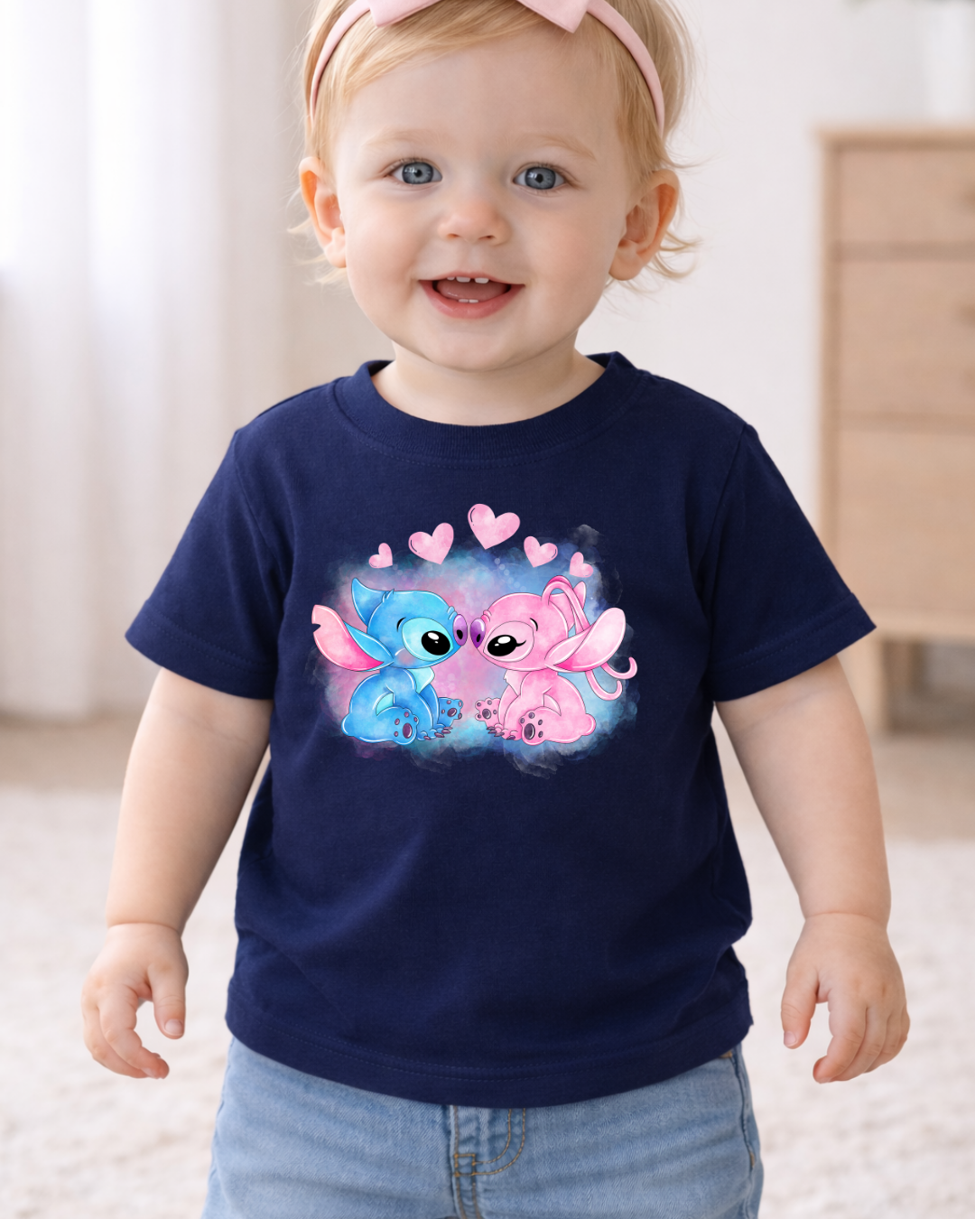 Stitch & Angel Disney Baby/Toddler T-Shirt | Disney Everyday Tee | Disney Outfit