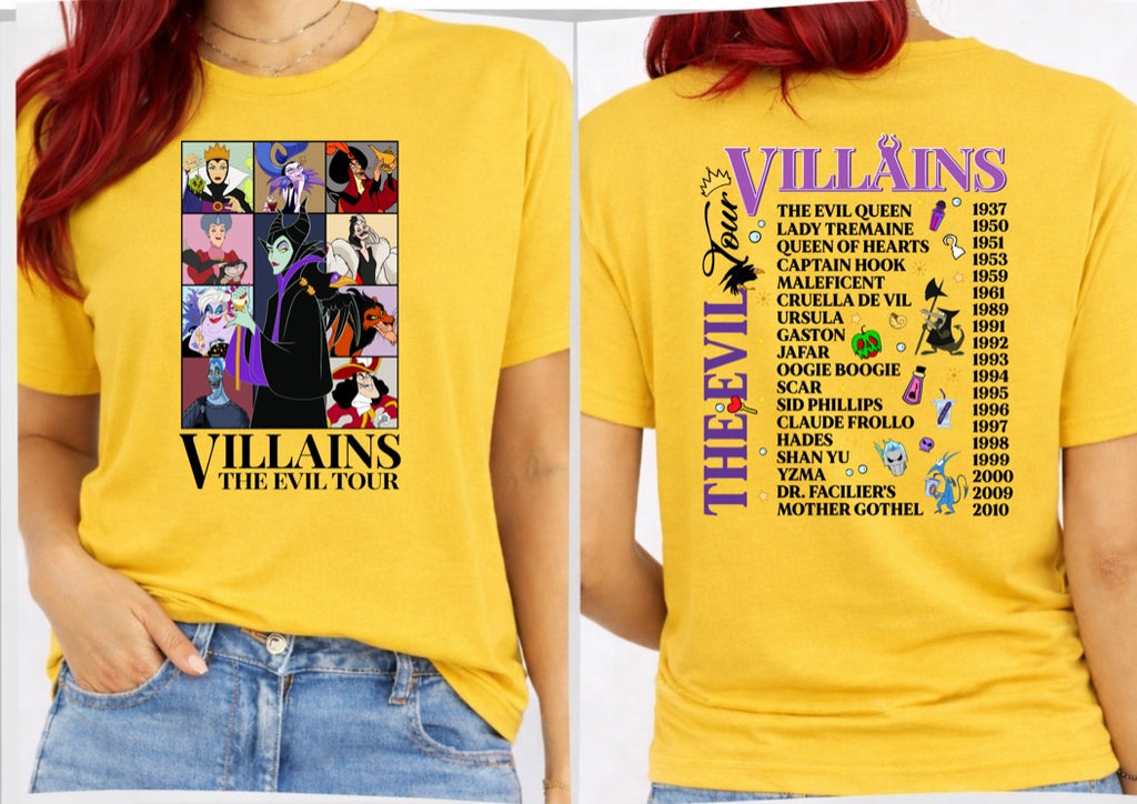 Villains The Evil Tour Disney t-shirt, Disney fashion, Disney clothes, Disney tops, Disney tee, Disney lover