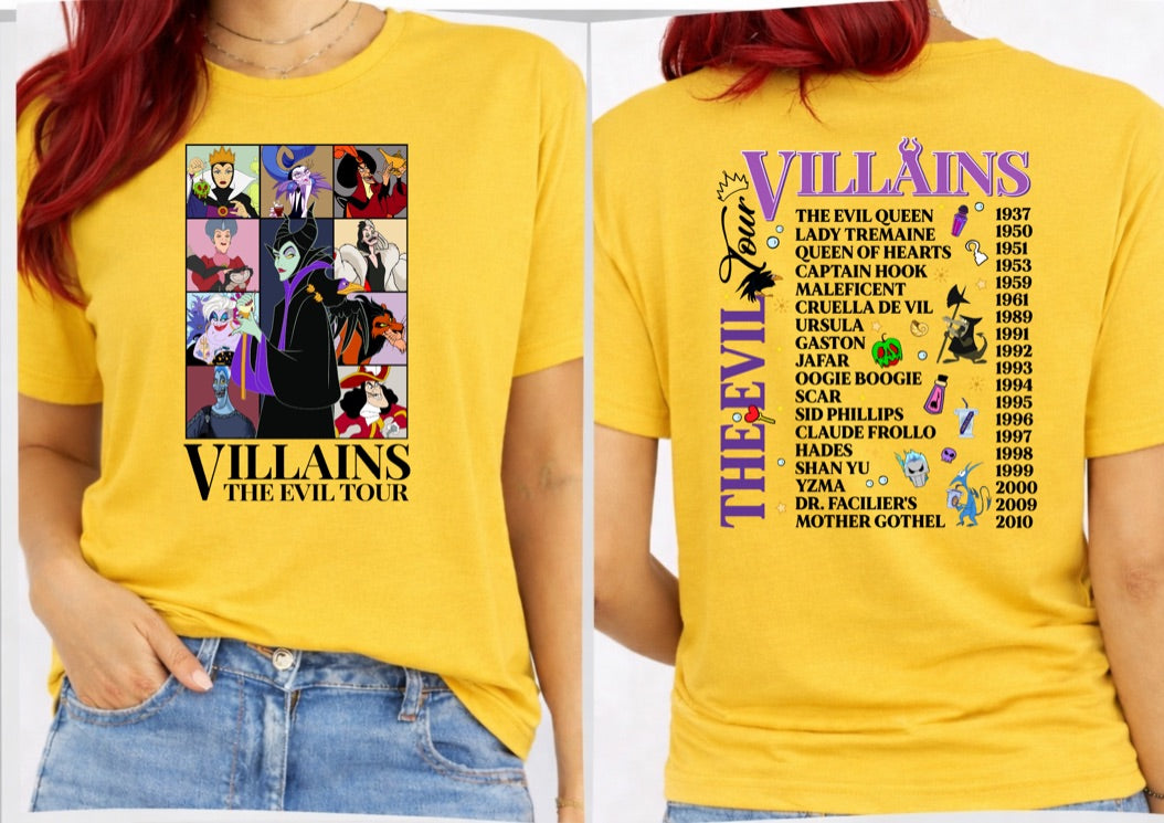 Villains The Evil Tour Disney t-shirt, Disney fashion, Disney clothes, Disney tops, Disney tee, Disney lover