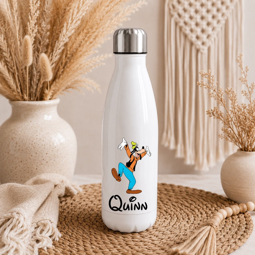 Personalised Goofy Water Bottle | Custom Drinks Bottle | Name Water Bottle | Reusable Bottle | School Water Bottle | Gym Bottle | Gift for Kids & Adults