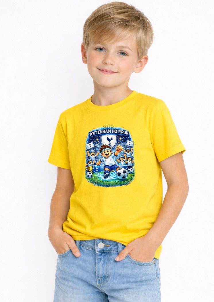 North London Football Fan Kids T-Shirt – Blue Soccer Supporter Graphic Tee