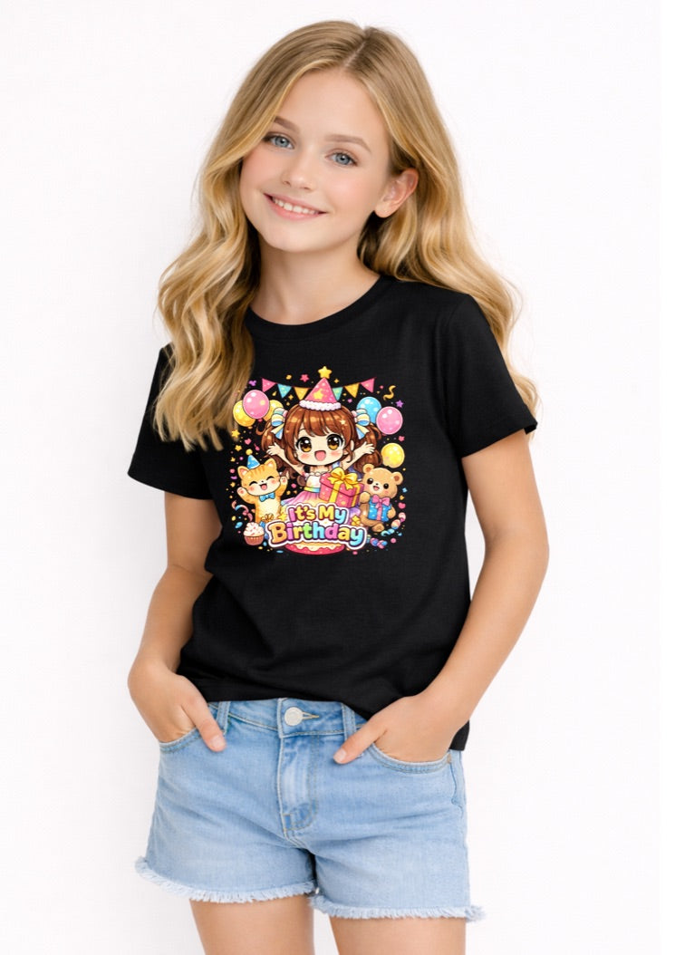 It’s My Birthday Kids T-Shirt – Cute Birthday Girl Party Graphic Tee