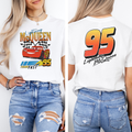 Racing Car 95 Front & Back Graphic T-Shirt – Vintage Speed Champion Tee